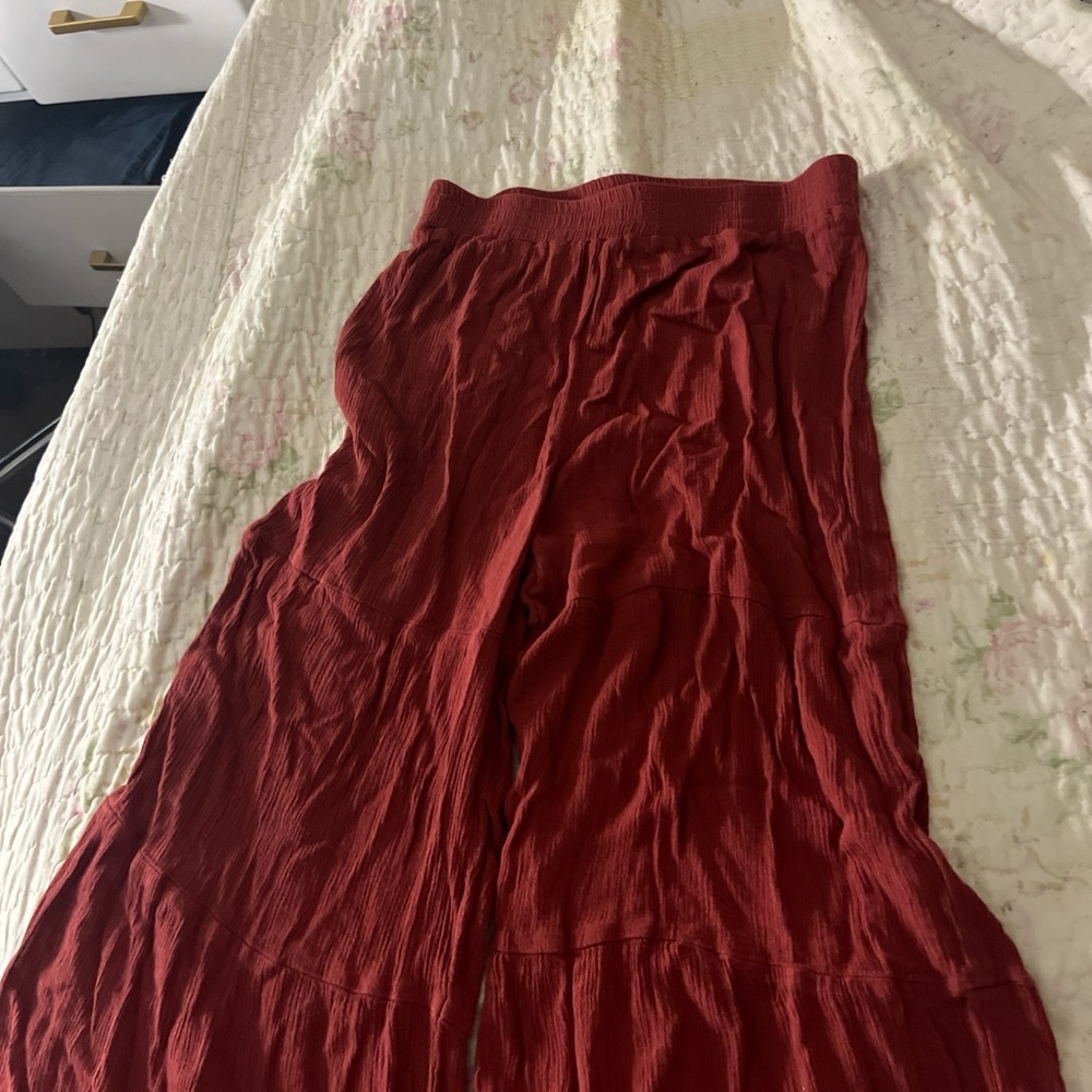 Free People Rich Red Maxi Skirt
